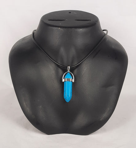 Healing Necklace Blue Howlite Stone