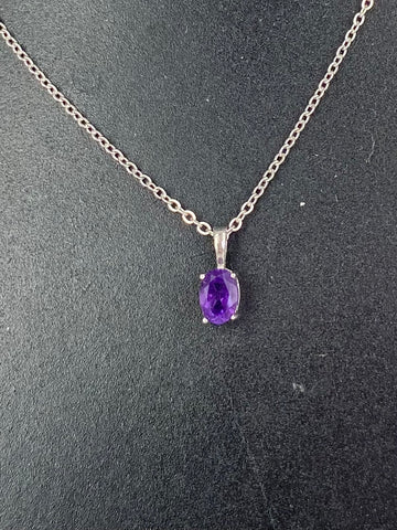 Amethyst Pendant 1 Stone