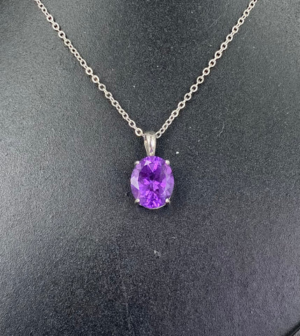 Amethyst Pendant 1 Stone