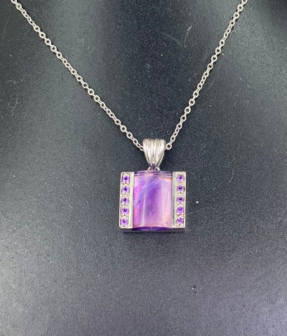 Amethyst Pendant 11 Stones