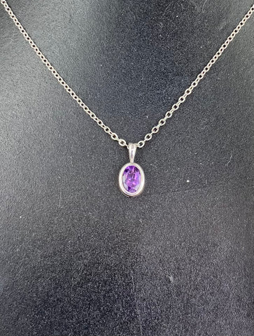 Amethyst Pendant 1 Stone