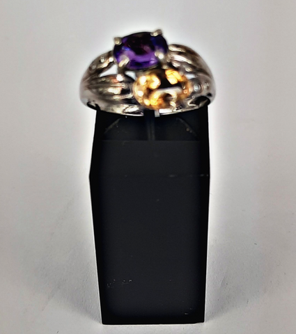 Mixed Amethyst and Citrine Oval Gemstone Ring
