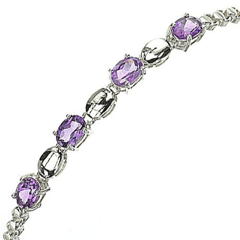 Gemstone and Silver Oval Bracelet - gecko-jewellers-mapatiza-mine
