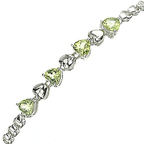 Silver and Gemstone Heart Bracelet - gecko-jewellers-mapatiza-mine
