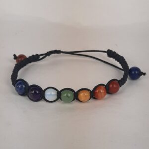 Chakra Black Cord Bracelet