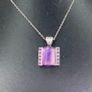 Amethyst Pendant 11 Stones