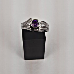 Amethyst Round with Crystals