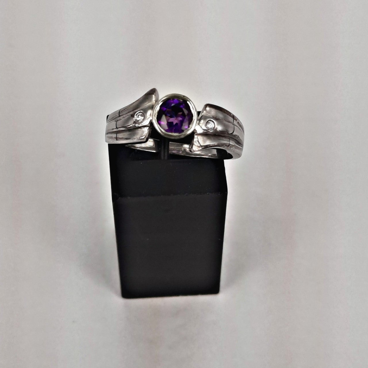 Amethyst Round with Crystals