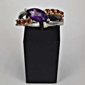 Mixed Amethyst and Citrine Stones