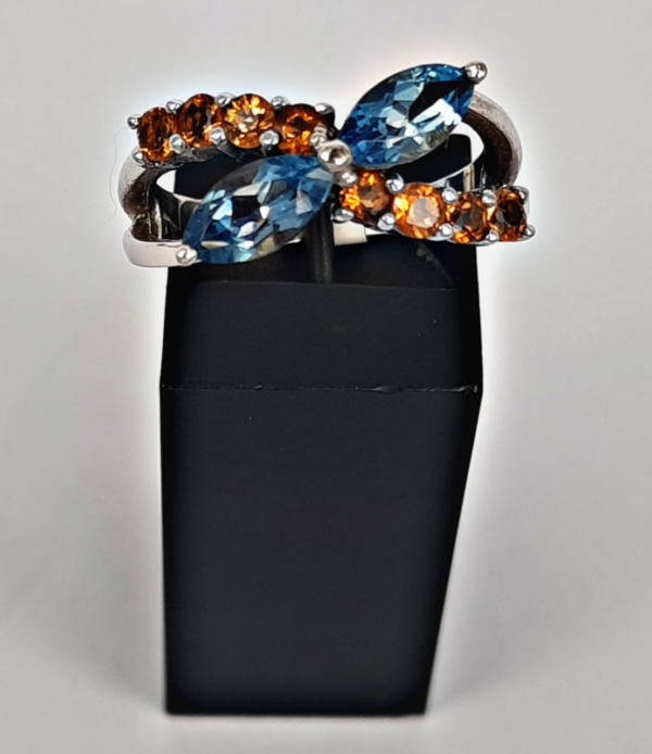 Mixed Blue Topaz and Citrine Stones