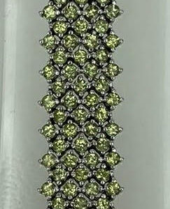 Peridot Silver Gemstone Bracelet