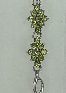 Peridot Silver Gemstone Bracelet