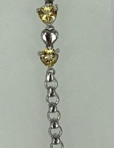 Citrine Silver Gemstone Bracelet