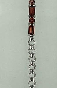 Garnet Silver Gemstone Bracelet
