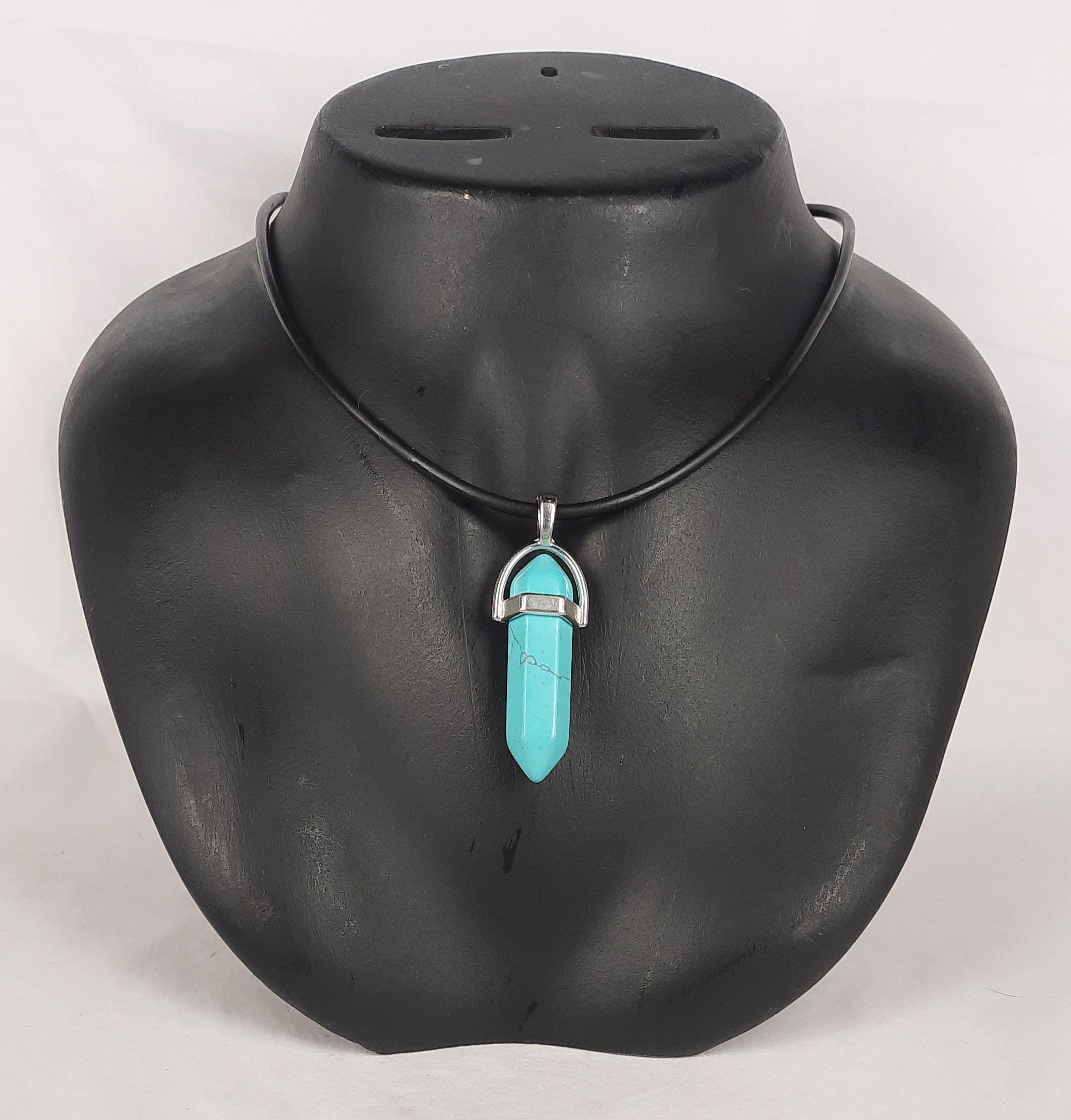 Healing Necklace Blue Howlite Stone