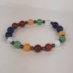 Chakra and small Hematite Bracelet