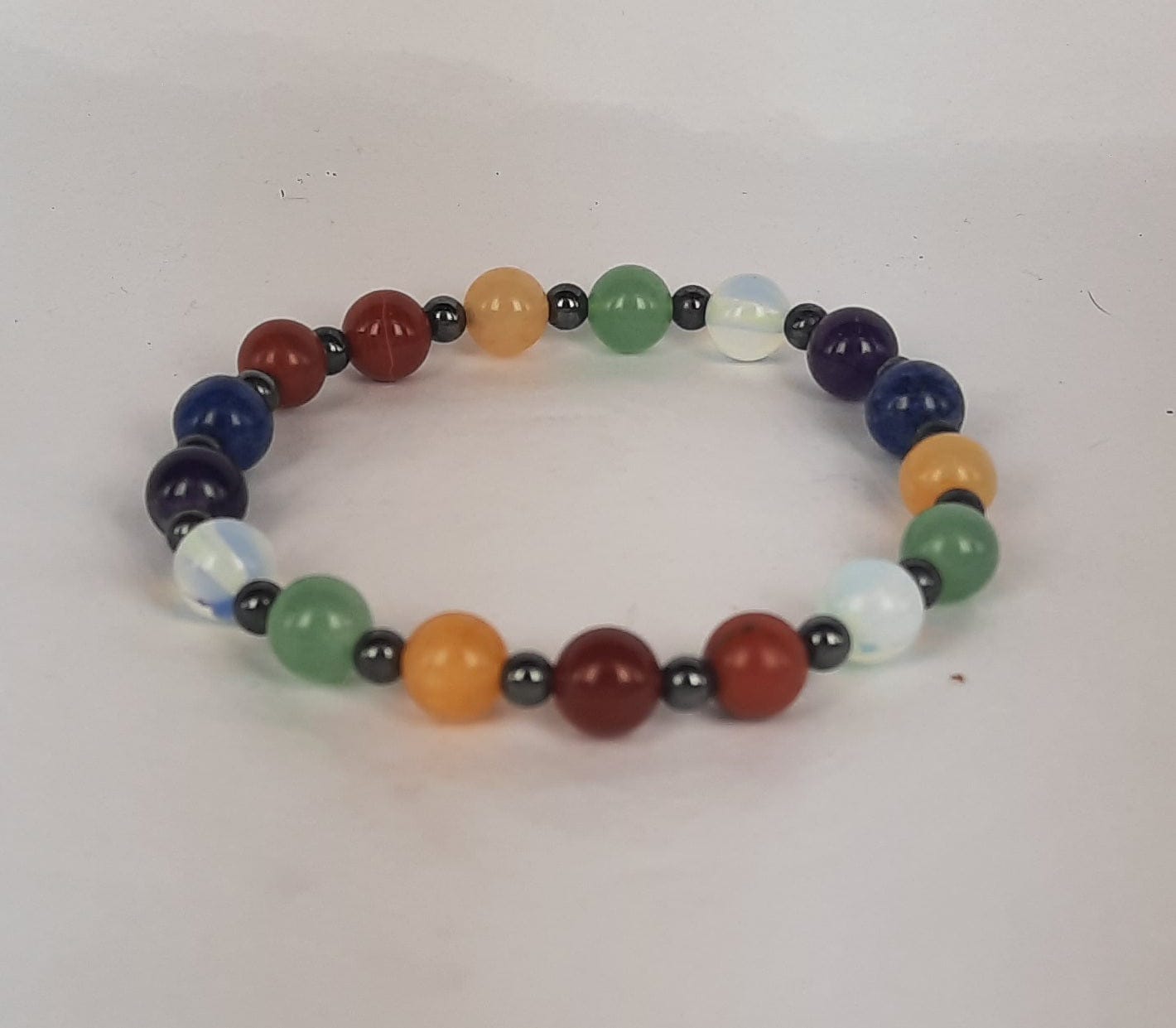 Chakra and small Hematite Bracelet