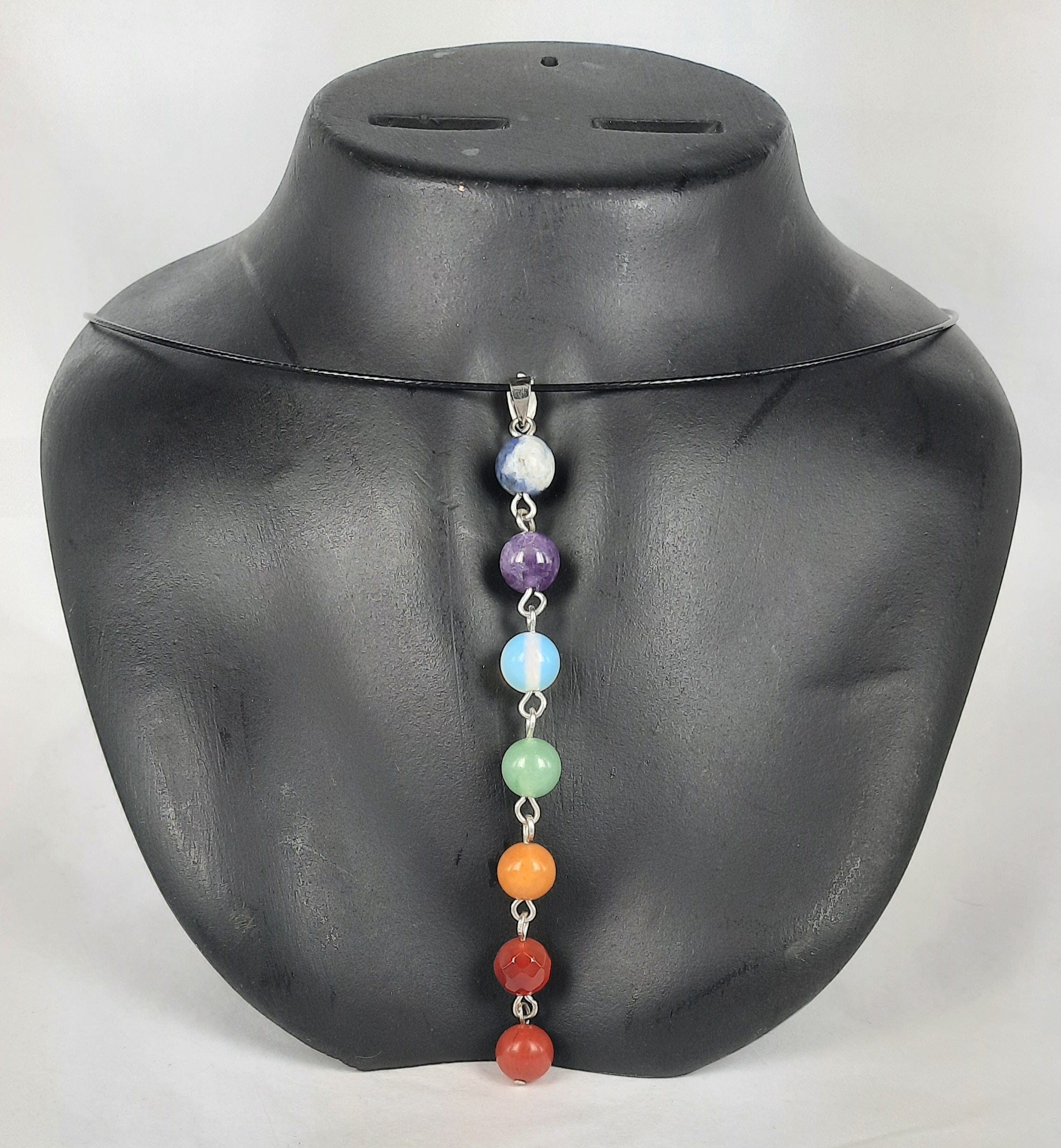 Chakra Long Bead Necklace