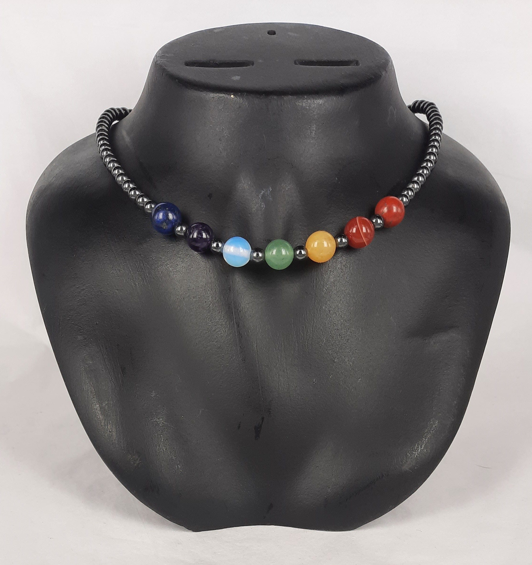 Chakra & Hematite round Necklace