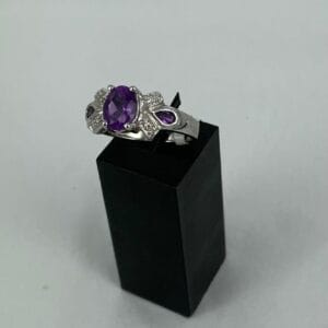 Amethyst 3 Stones with Crystals