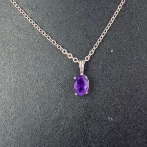 Amethyst Pendant 1 Stone