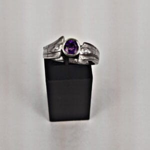 Amethyst Round with Crystals