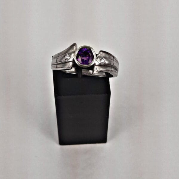 Amethyst Round with Crystals