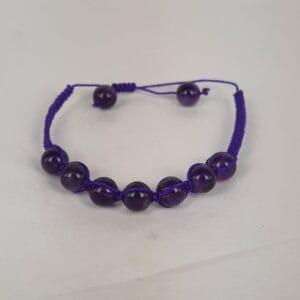 Healing Bracelet Amethyst Cord