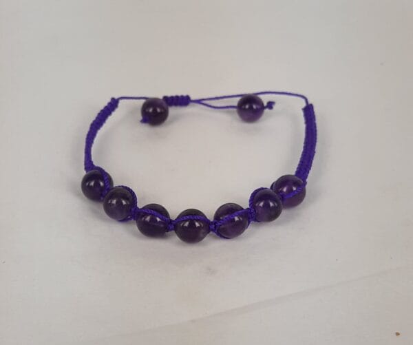 Healing Bracelet Amethyst Cord