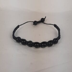 Healing Bracelet Black Agate Cord