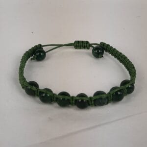 Healing Bracelet Green Agate Cord
