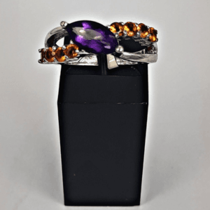 Mixed Amethyst and Citrine Stones