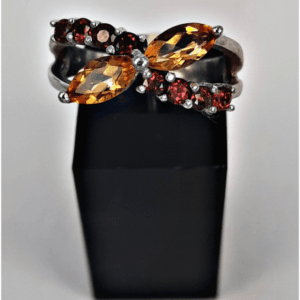 Mixed Citrine and Garnet Stones