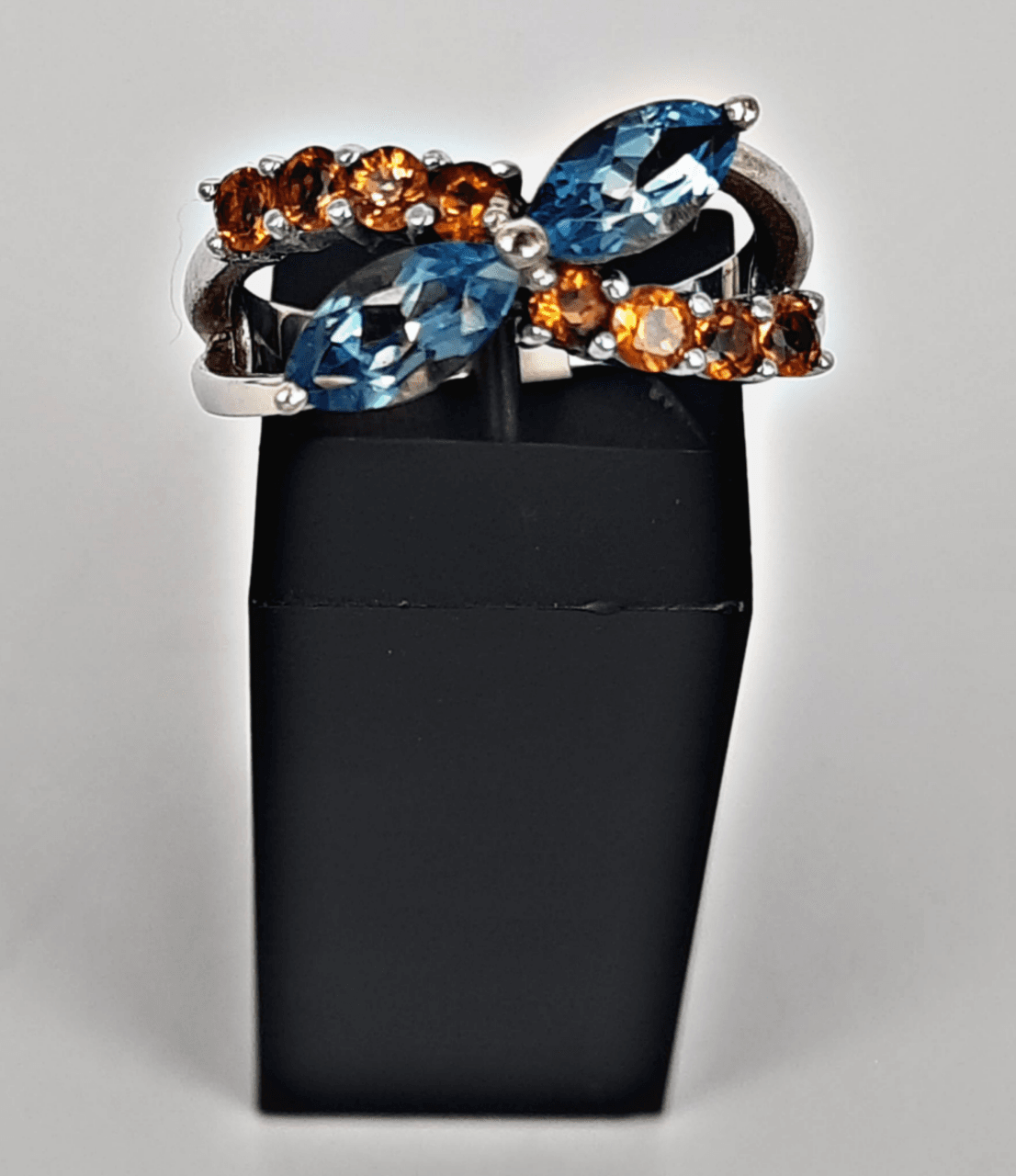 Mixed Blue Topaz and Citrine Stones