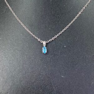 Blue Topaz Pendant 1 Stone