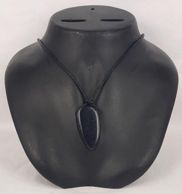 Healing Necklace Black Agate Stone