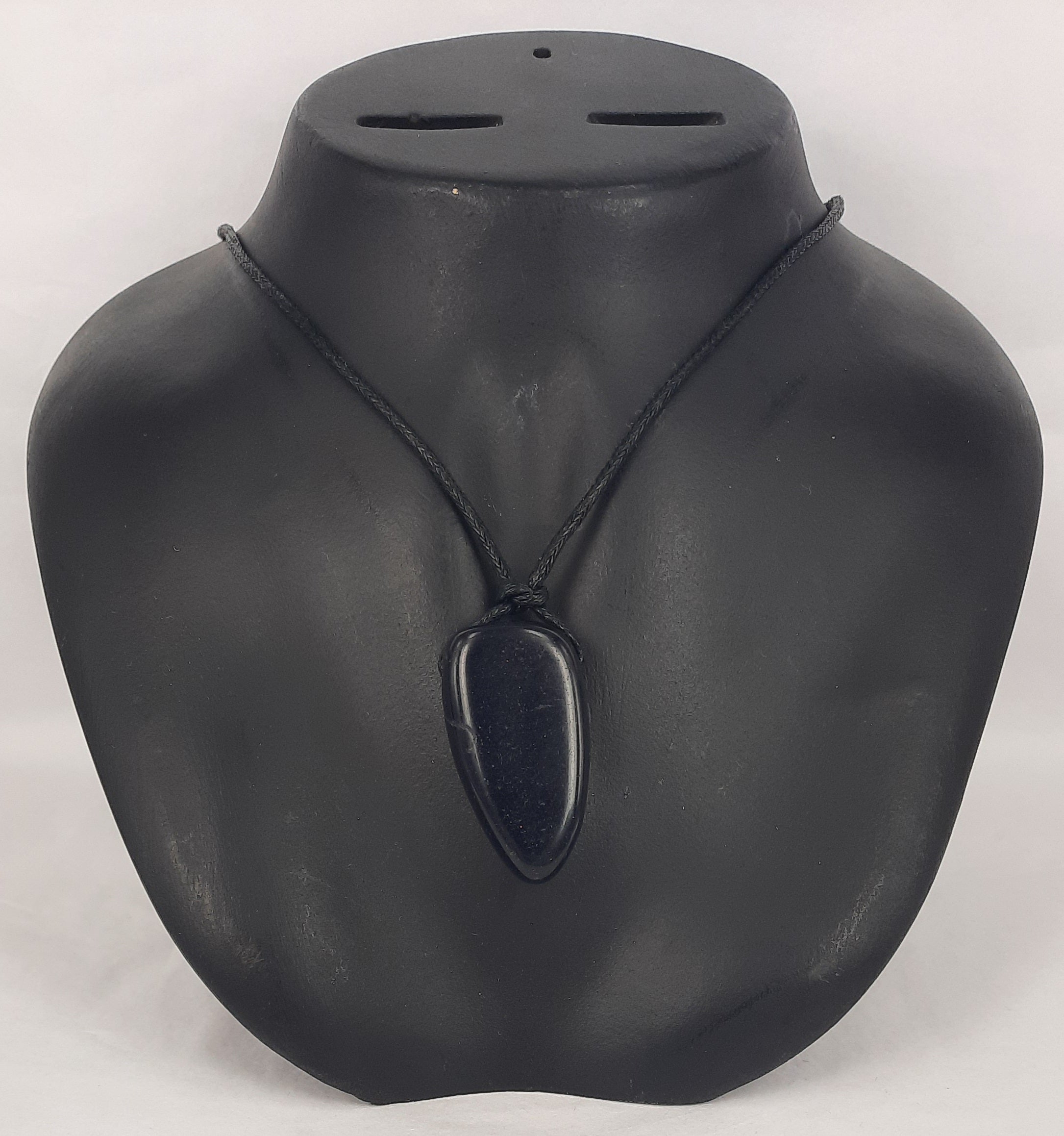 Healing Necklace Black Agate Stone