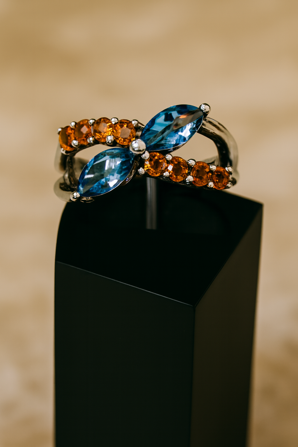 Mixed Blue Topaz and Citrine Stones