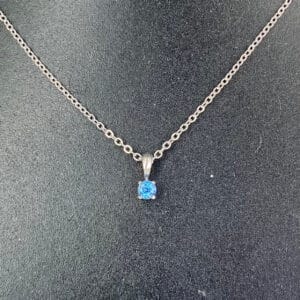Blue Topaz Pendant 1 Stone