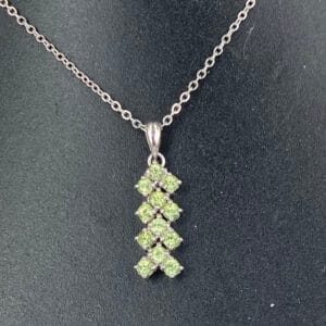 Peridot Pendant 12 Stones