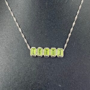 Peridot Pendant 5 Stones