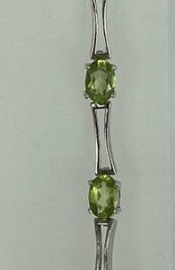 Peridot Silver Gemstone Bracelet