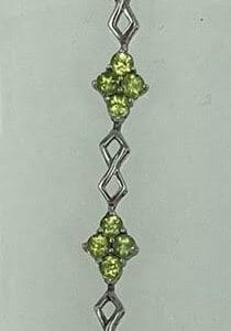 Peridot Silver Gemstone Bracelet