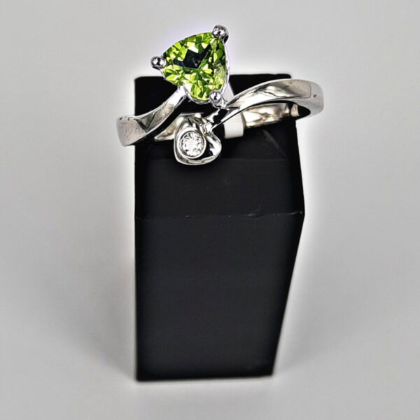 Peridot and Crystal Heart