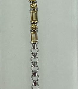 Citrine Silver Gemstone Bracelet