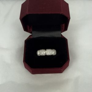 Diamond Pavé Band Ring in Sterling Silver
