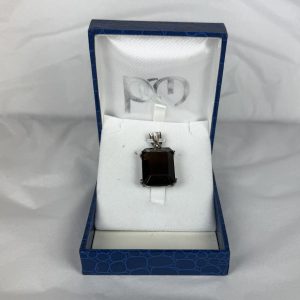 Smokey Quartz cut stone pendant
