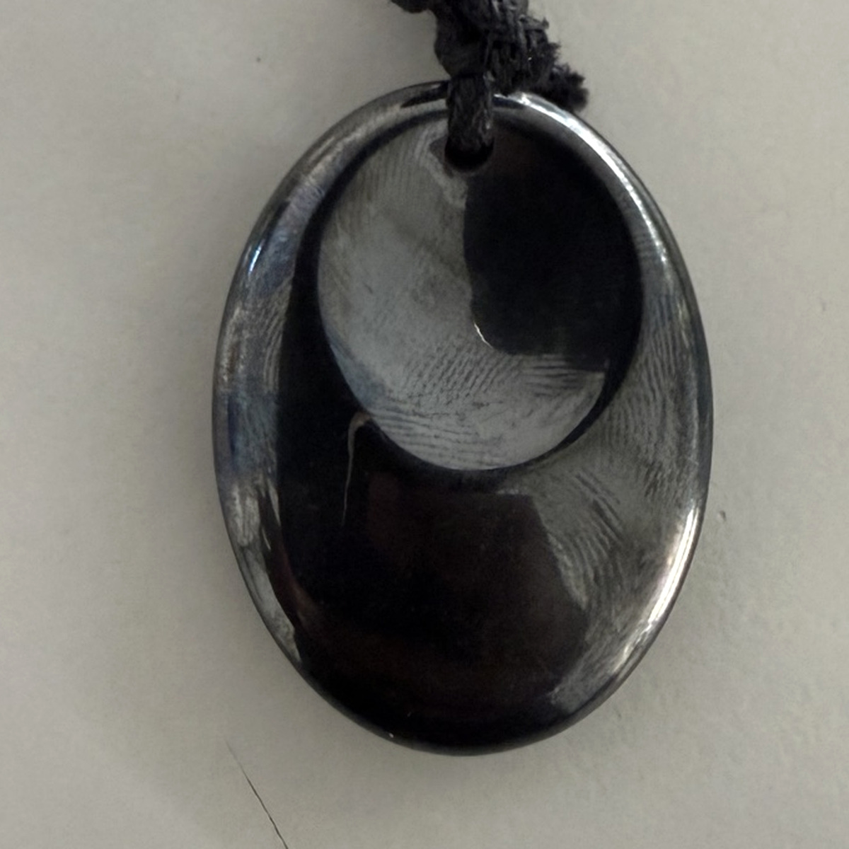Hematite Worry Stone Pendant | Gecko Jewellers 3 Hematite Worry Stone Pendant | Gecko Jewellers - Image 3