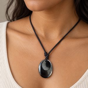 hematite-worry-stone-pendant-gecko-jewellers