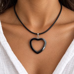 open-heart-hematite-pendant-gecko-jewellers